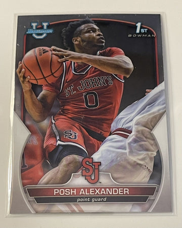 2022-23 Bowman University Chrome POSH ALEXANDER RC 1st Bowman #64 - NC Tar Heels