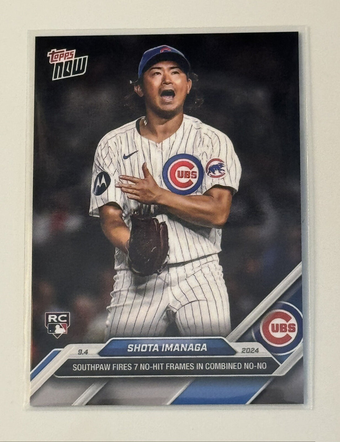 Shota Imanaga RC* - 2024 MLB TOPPS NOW Card 647 - COMBINED NO-NO* - Chicago Cubs