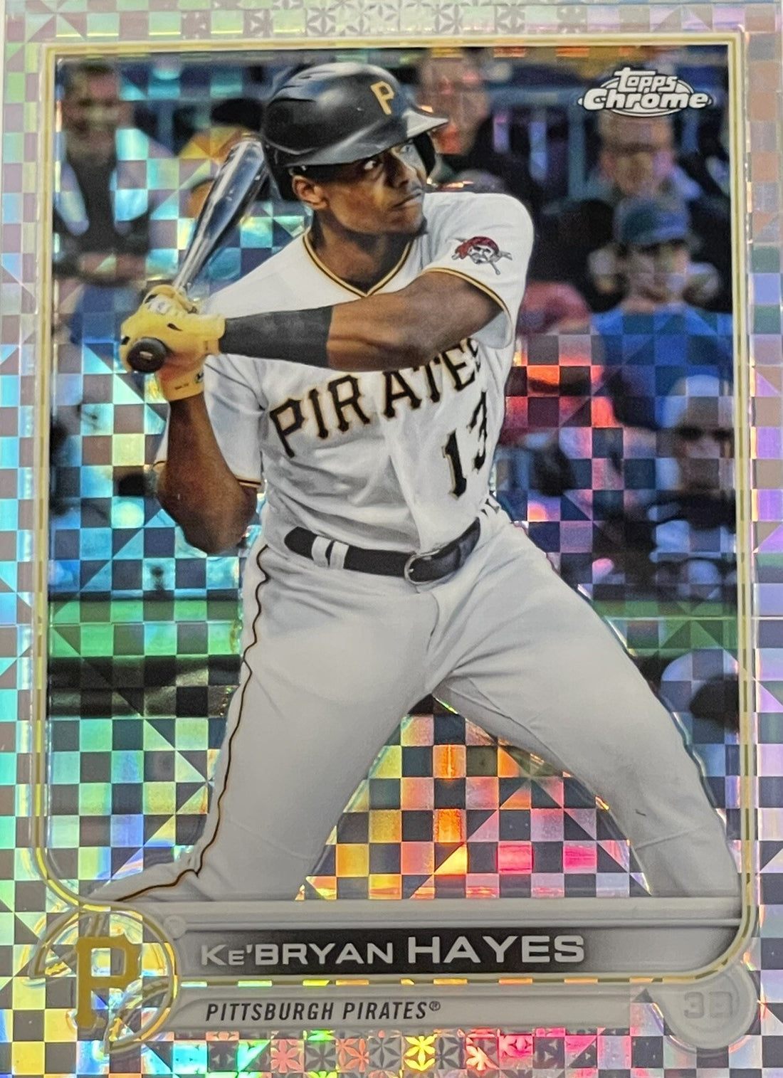 2022 Topps Chrome Kebryan Hayes #98 Prism Refractor Pittsburgh Pirates MLB MINT!