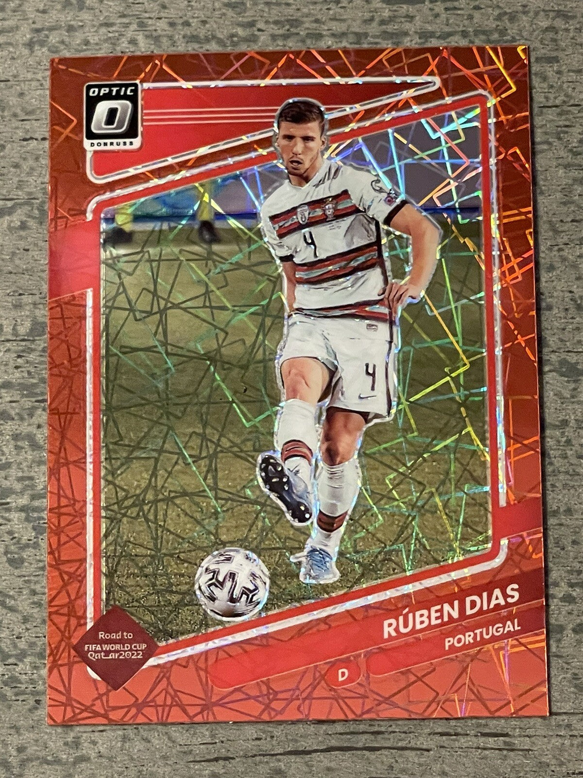 2021-22 Donruss Optic Ruben Dias Red Velocity Portugal #117 MINT! FIFA World Cup