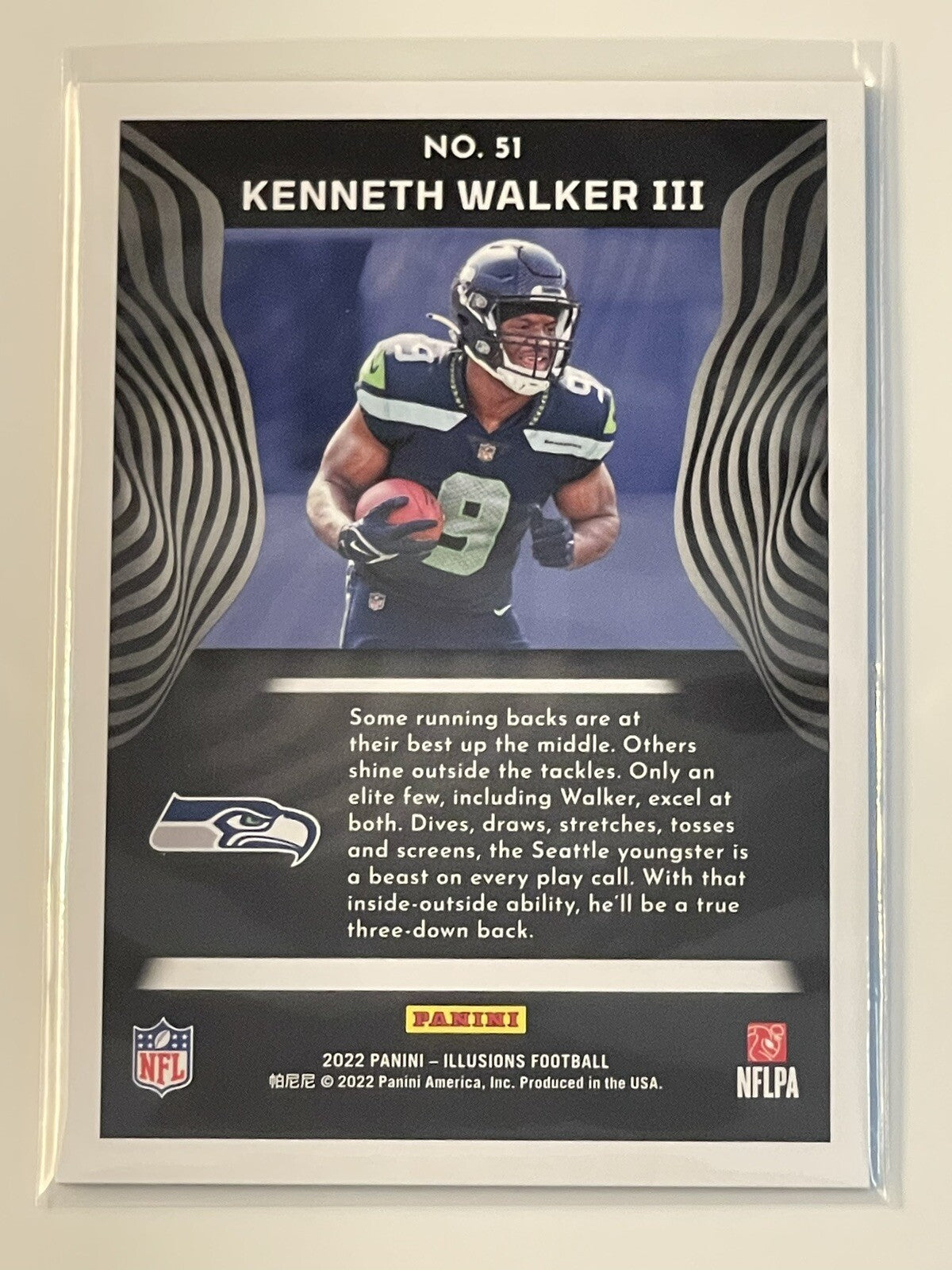 2022 Panini Illusions - Kenneth Walker III RC - Seattle Seahawks Rookie Card #51