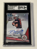 89/499 Kyle McCord RC Auto NCAA 2023 Bowman U Chrome Refractor 101 State SGC 9.5