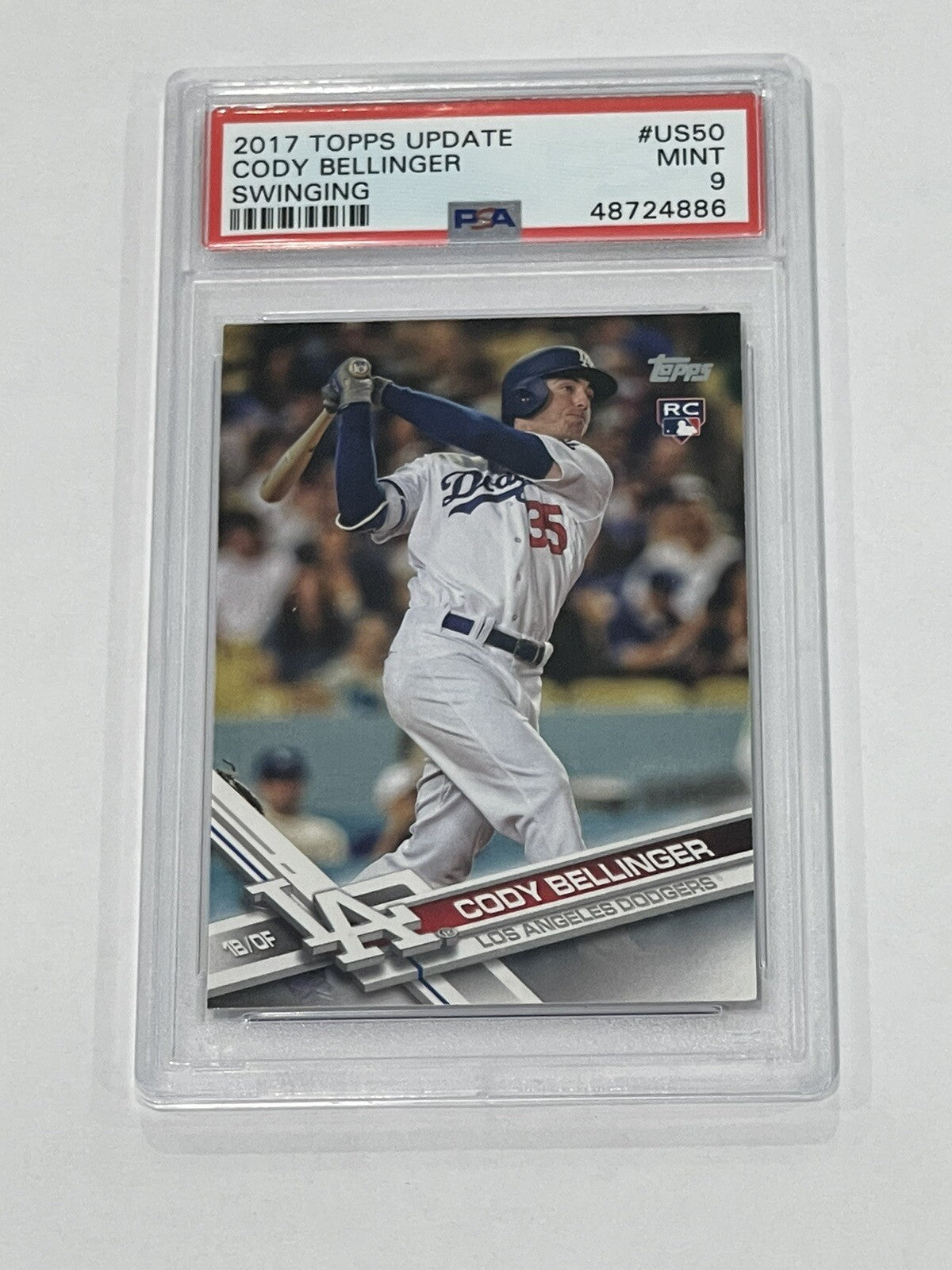 2017 Topps Update Cody Bellinger RC* Swinging #US50 PSA 9* MLB LA - Rookie Card*