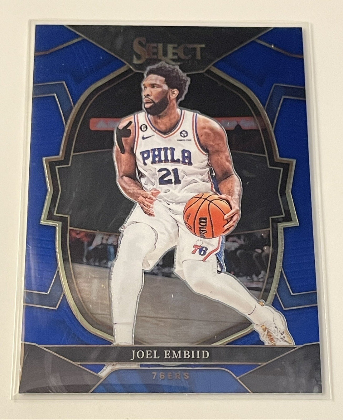 2022-23 Panini Select Joel Embiid - Blue Prizm NBA Philadelphia 76ers - Card #47