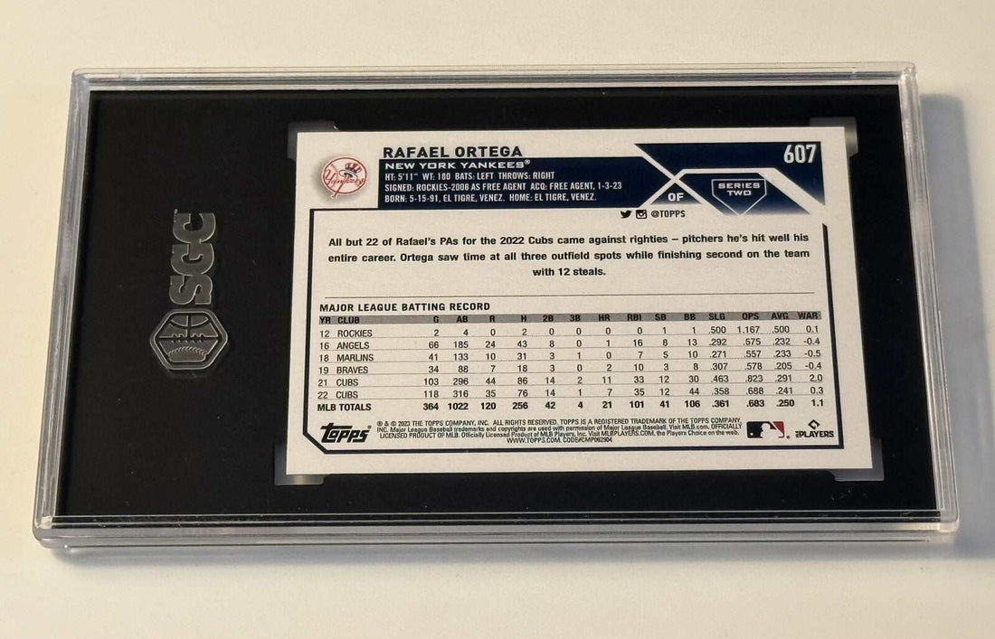 2023 Topps Series 2 Rafael Ortega New York Yankees baseball card graded SGC 10