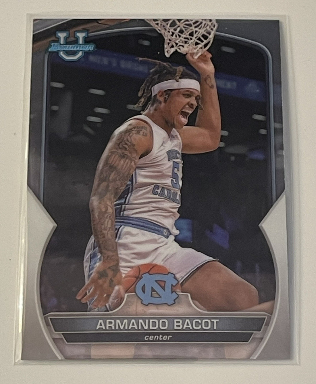 2022-23 Bowman University Chrome Armando Bacot RC 1st Bowman #44 - NC Tar Heels*