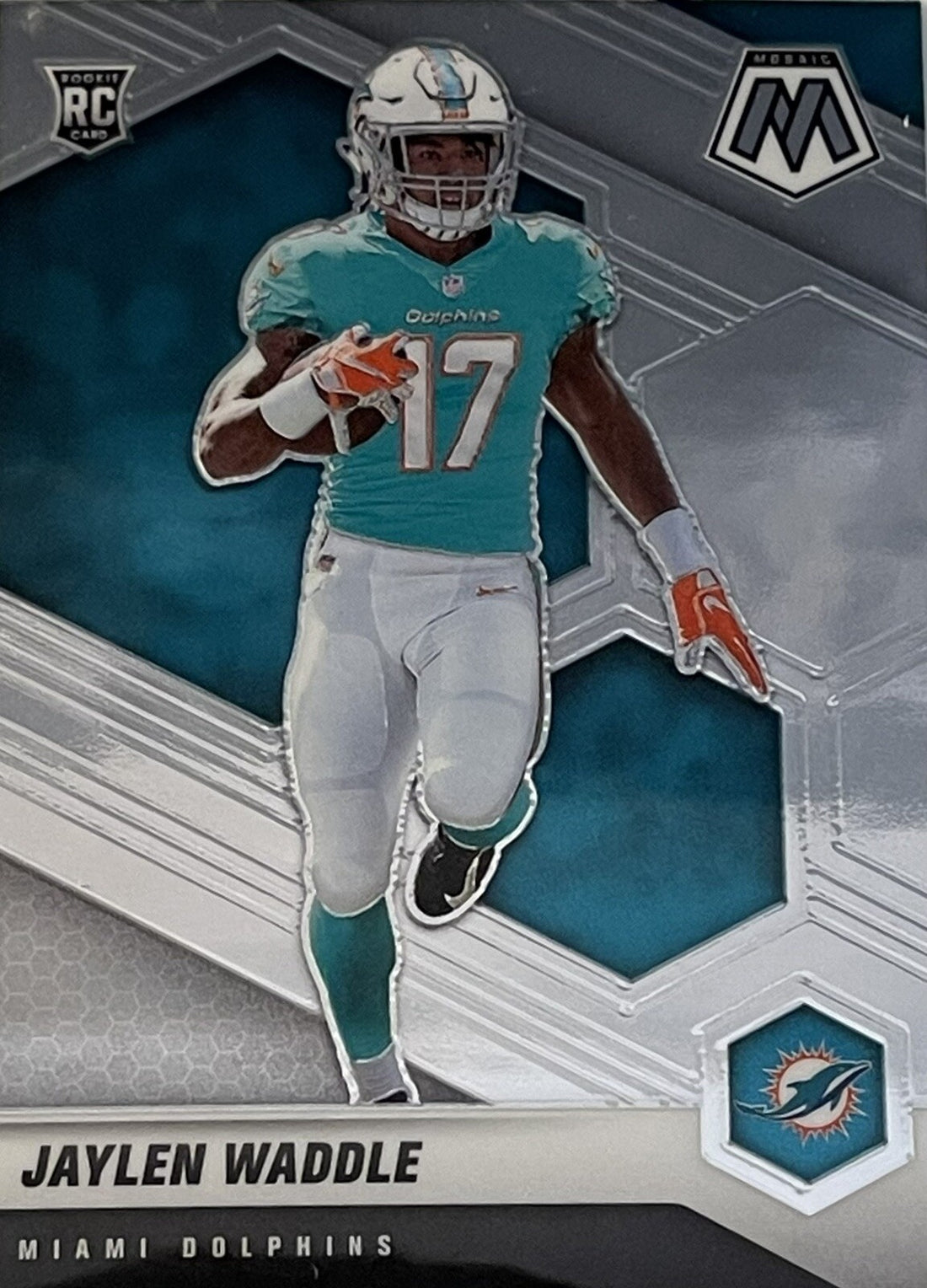 2021 Panini Mosaic JAYLEN WADDLE RC Card #308-NFL Miami Dolphins Football Rookie