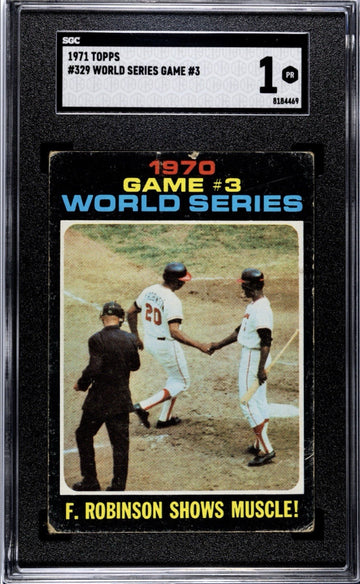 1971 Topps MLB World Series Game 3 SGC 1 Card #329 - 54 HOF Players In This Set!