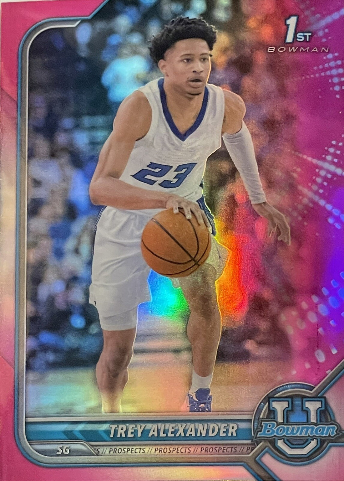 2022 1st Bowman University Basketball Chrome Trey Alexander Pink 🔥 Creighton U