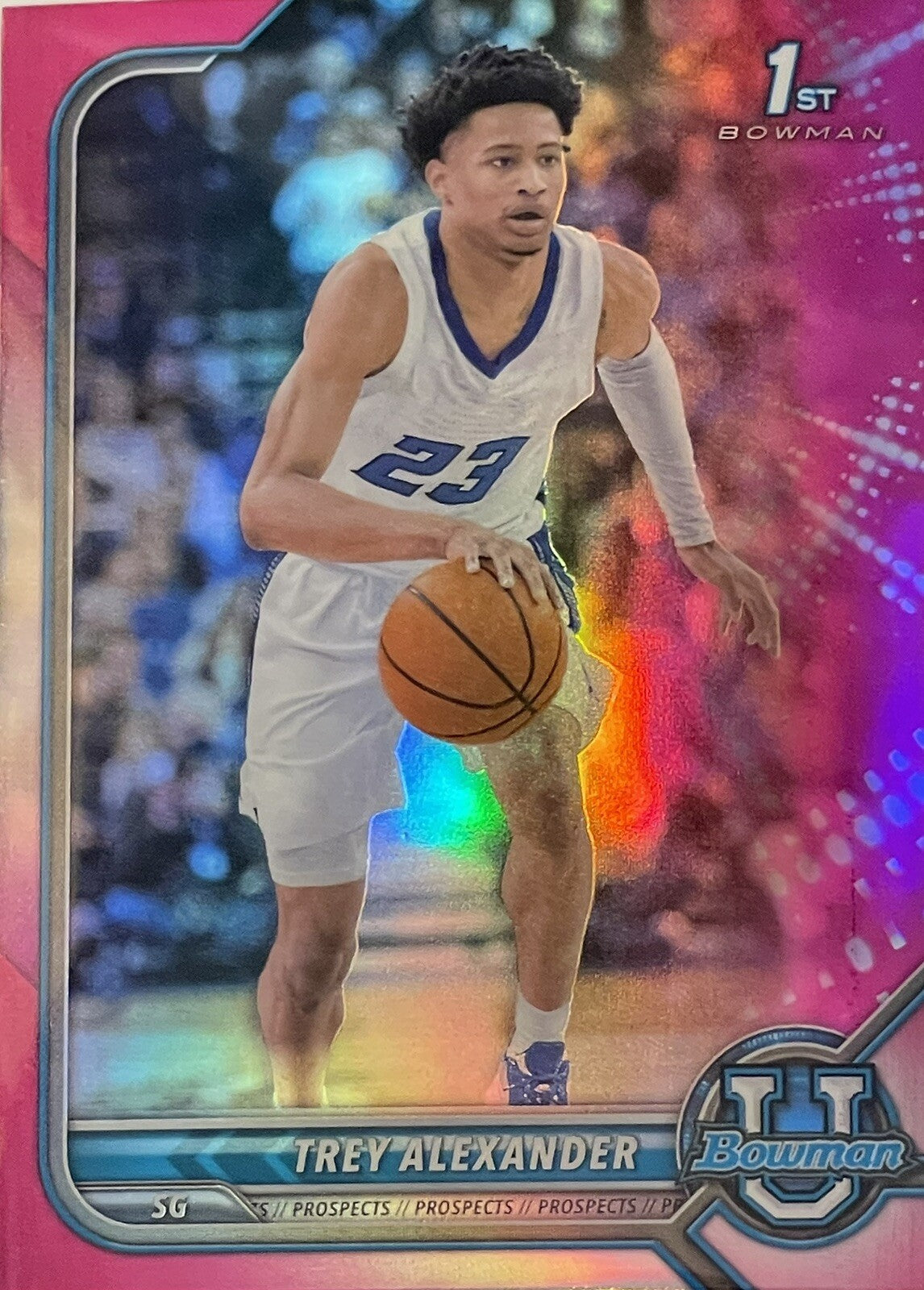 2022 1st Bowman University Basketball Chrome Trey Alexander Pink 🔥 Creighton U