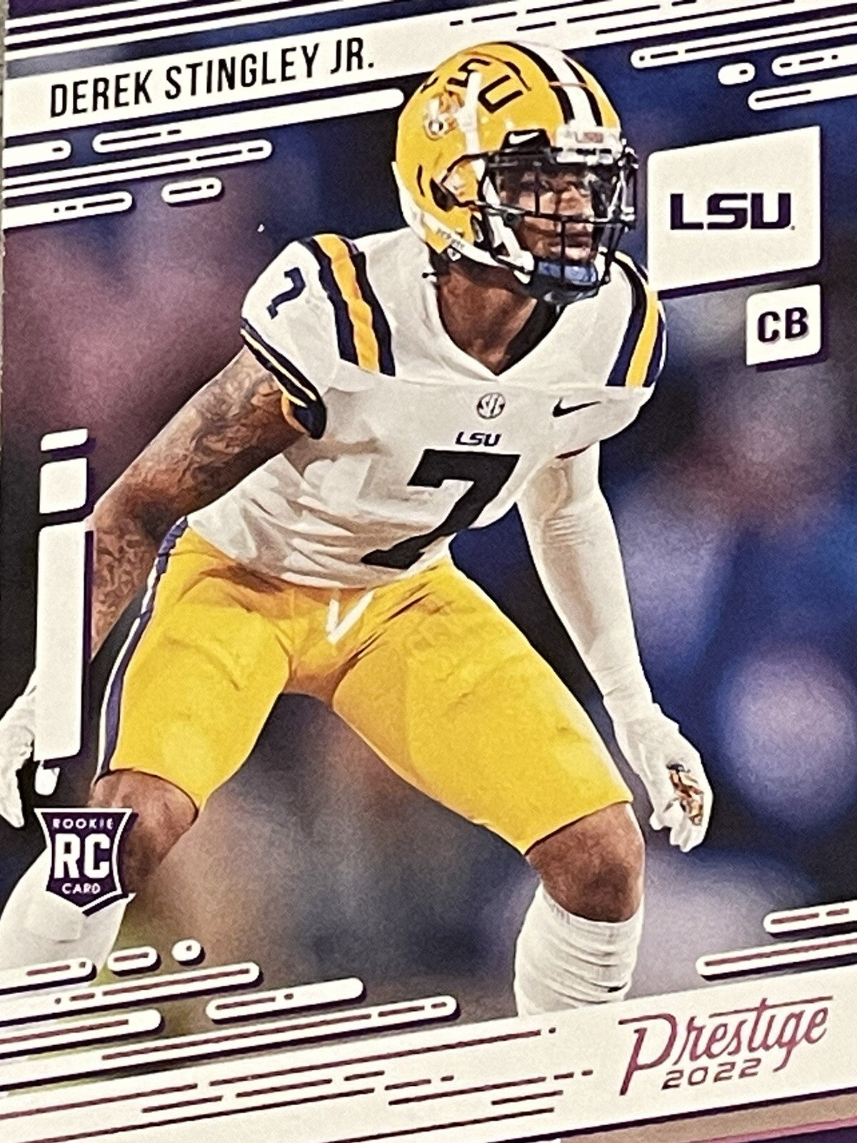 2022 Panini Chronicles Prestige Draft Picks Derek Stingley Jr 3 Rookie Card