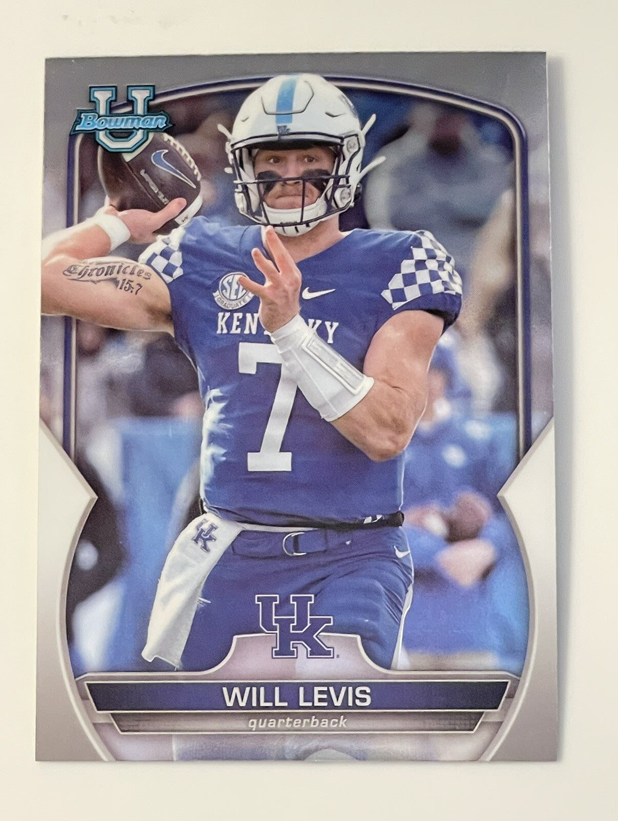 WILL LEVIS 2022 Bowman Chrome U NFL 1st ROUNDER Card #5 NCAA UK Wildcats/Titans*