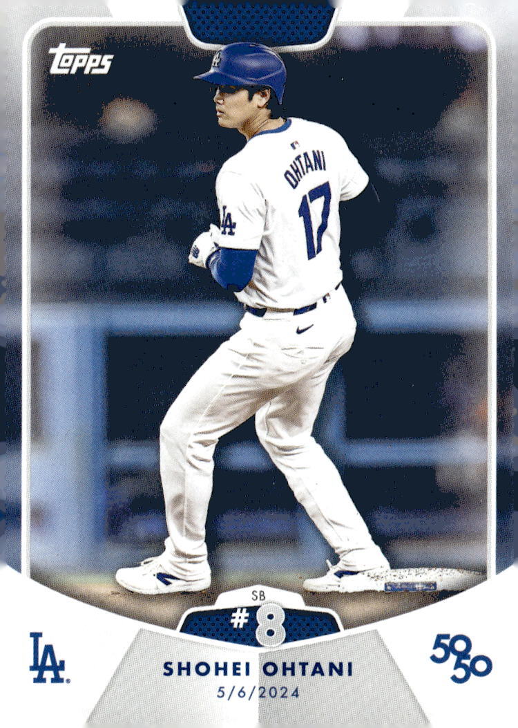 50/50* LIMITED EDITION! Shohei Ohtani MLB LA Dodgers 2024 TOPPS NOW Season #SB 8