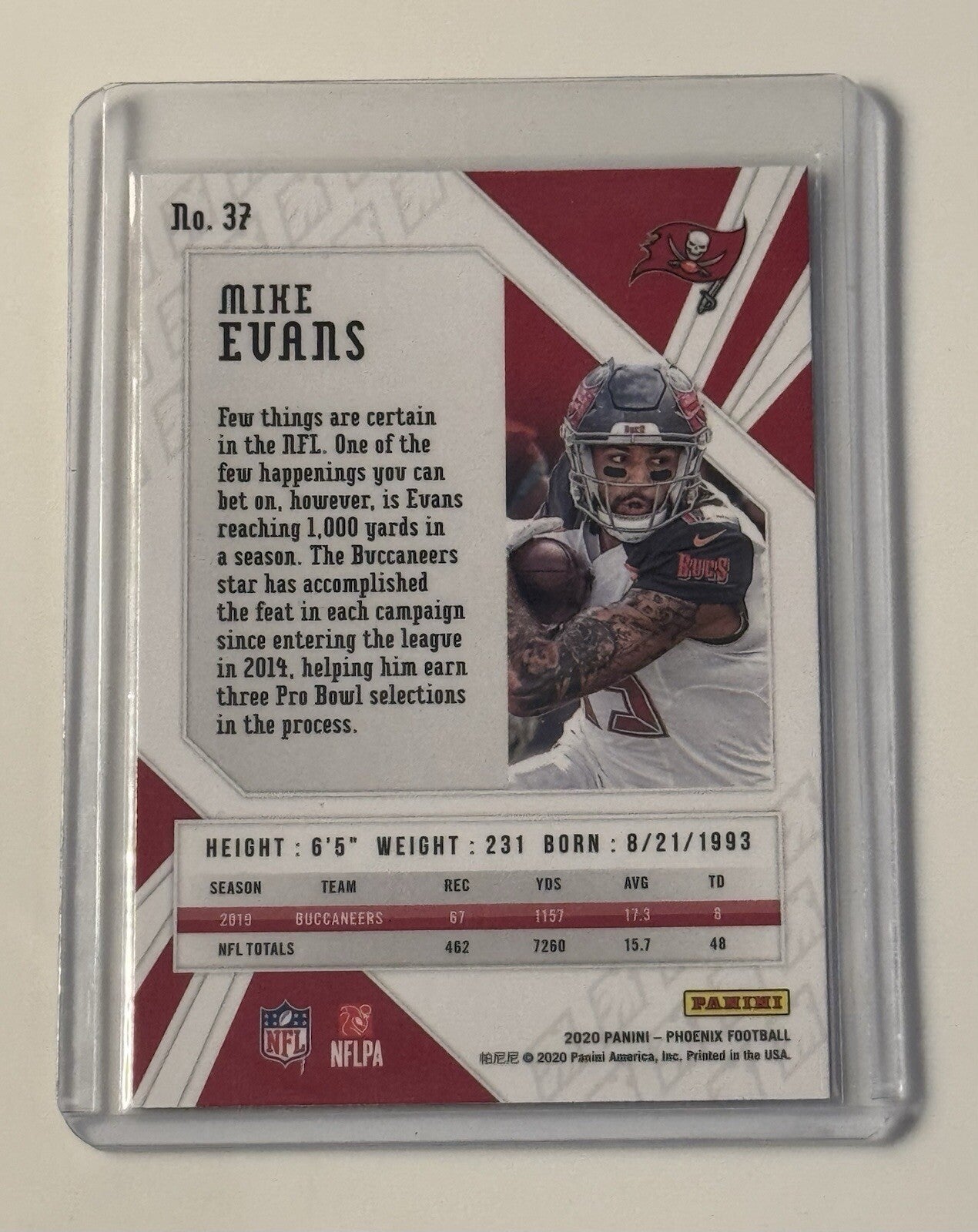 MIKE EVANS* - 2020 Panini Phoenix FIRE BURST NFL Tampa Bay BUCS/Aggies - Card 37