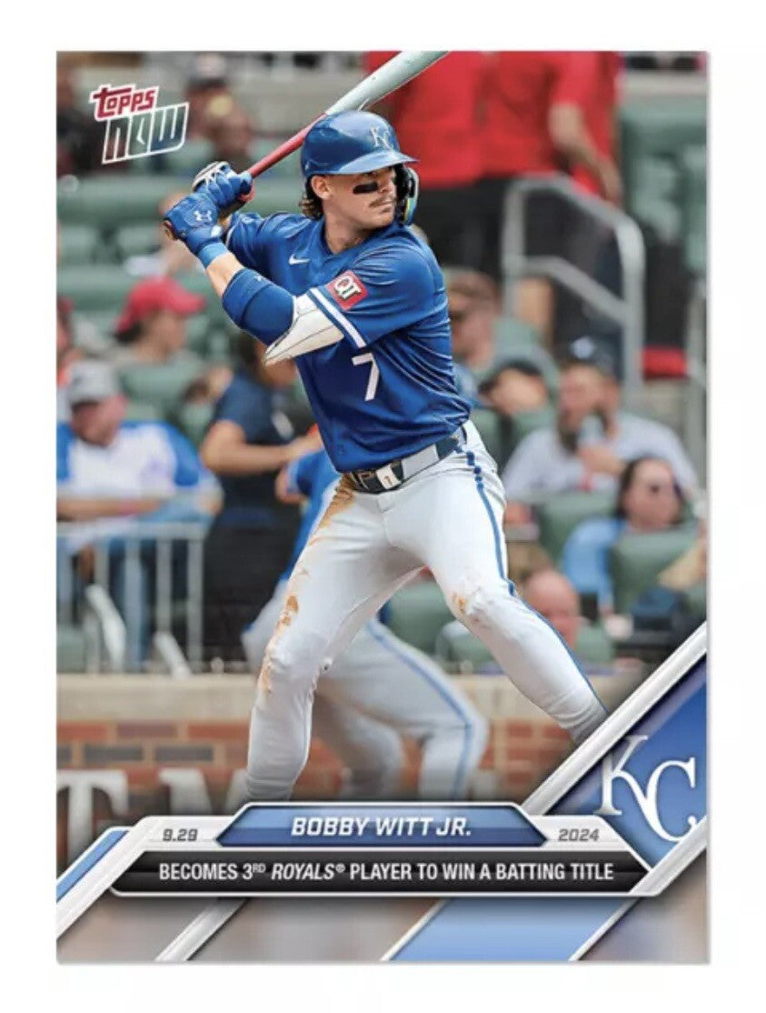 Bobby Witt Jr. - 2024 MLB Topps NOW® - 3rd Royal to Wins Batting Title Card #778
