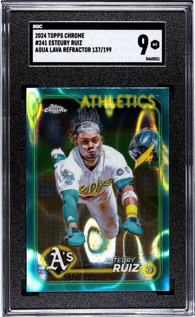 137/199* 2024 Topps Chrome - Esteury Green Refractor MLB Oakland ATHLETICS SGC 9