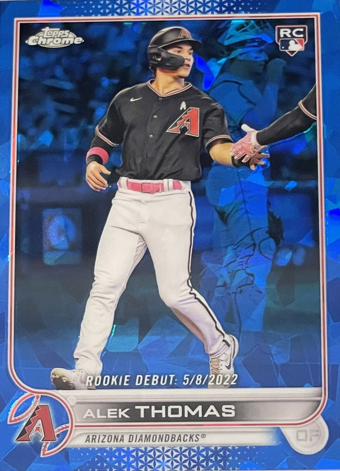 2022 Topps Chrome Update Sapphire #US282 Alek Thomas RC Debut - MLB Diamondbacks