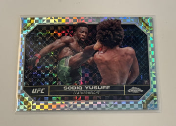 Sodiq Yusuff 2024 Topps Chrome UFC Prizm REFRACTOR Featherweight UFC - Card #178