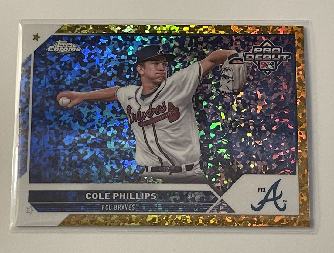 2023 Topps Pro Debut Chrome 41/50 Cole Phillips Refractor Card PDC-88 FCL Braves