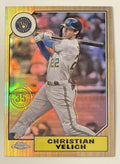 2022 Topps Chrome Christian Yelich Refractor 35th Anniversary MLB Brewers 87BC-6