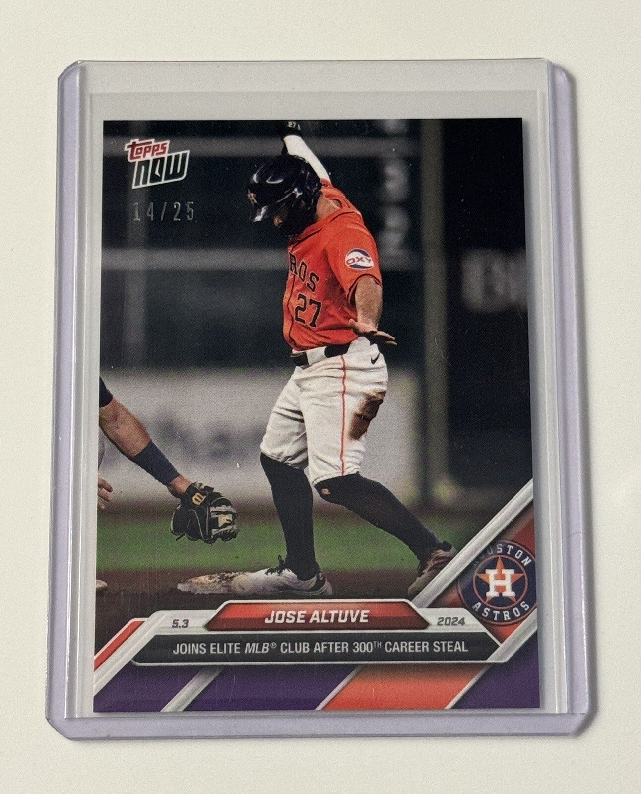 14/25* 2024 Topps Now Jose Altuve MLB Houston Astros 300th Steal #151 - IN HAND!