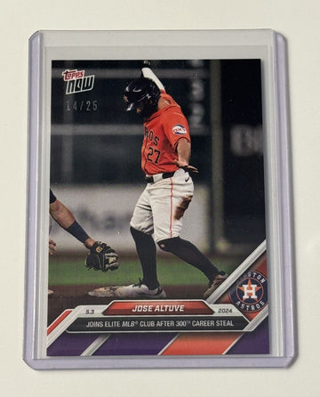14/25* 2024 Topps Now Jose Altuve MLB Houston Astros 300th Steal #151 - IN HAND!