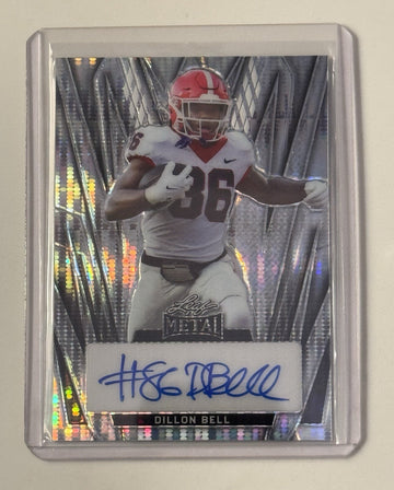 3/5* Dillon Bell RC Auto 2024 Leaf Metal UGA BULLDOGS Card #BA-DB1 - SEC Champs!