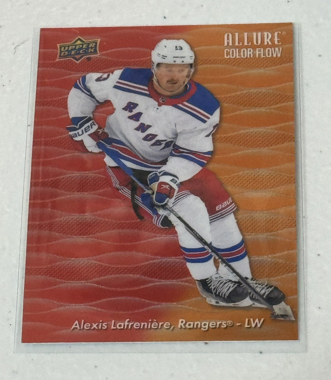 Alexis Lafreniere* 2023-24 Upper Deck NHL Allure Color Flow Orange CF-10 Rangers