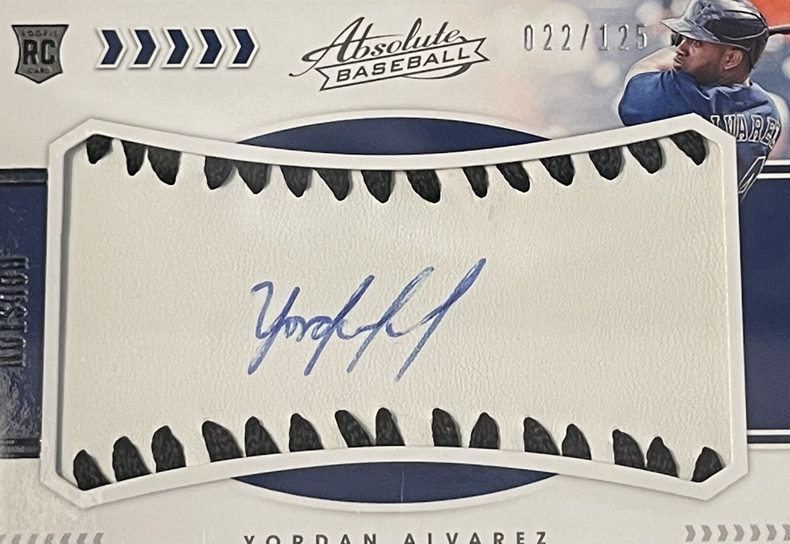 2020 PANINI ABSOLUTE Yordan Alvarez RC Auto GREEN STICH 22/125 MLB Astros Champ*