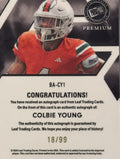 18/99 COLBIE YOUNG RC* Auto 2024 LEAF PRESS PASS PREMIUM - UGA Dogs Card #BA-CY1
