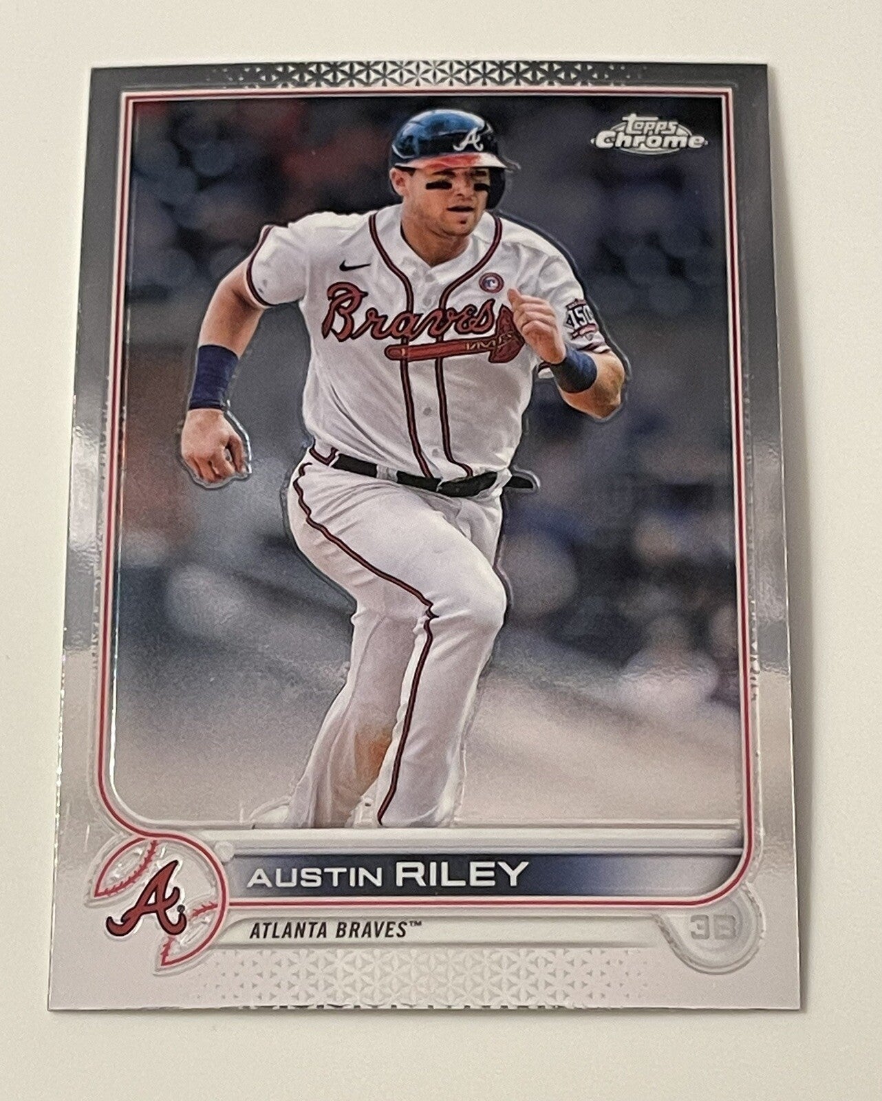 Austin Riley 2022 Topps Chrome Card #116 MLB Atlanta Braves - World Series Champ
