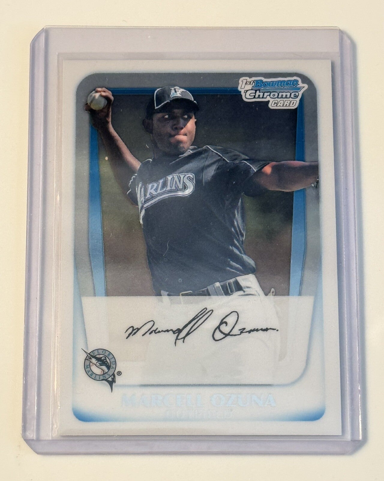 Marcell Ozuna RC 2011 Bowman Chrome Prospects #BCP36 1st MLB Braves Rookie Card