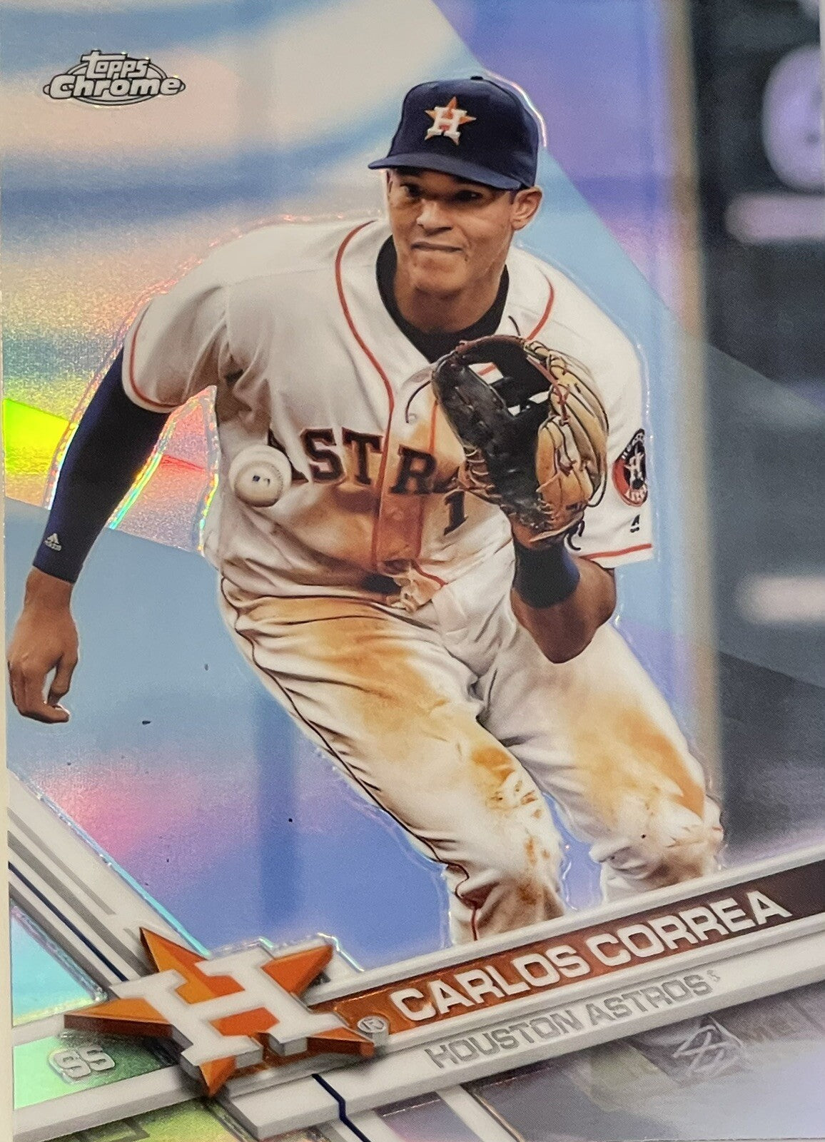 2017 Topps Chrome CARLOS CORREA Refractor #112 MLB Minnesota Twins JUST PuULLED*