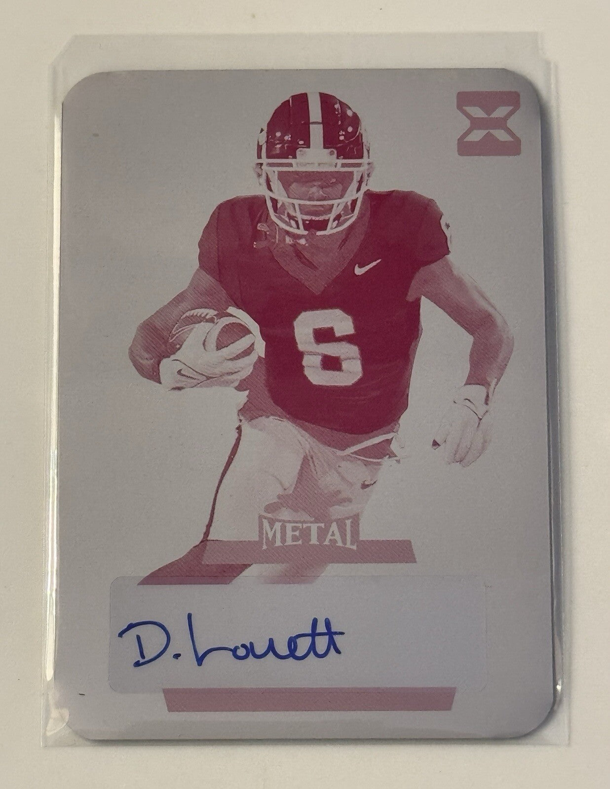 1/1 Limited Editon! DOMINIC LOVETT RC Auto UGA 2024 LEAF METAL XRC - PRINT PLATE