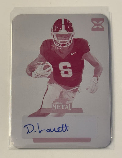 1/1 Limited Editon! DOMINIC LOVETT RC Auto UGA 2024 LEAF METAL XRC - PRINT PLATE