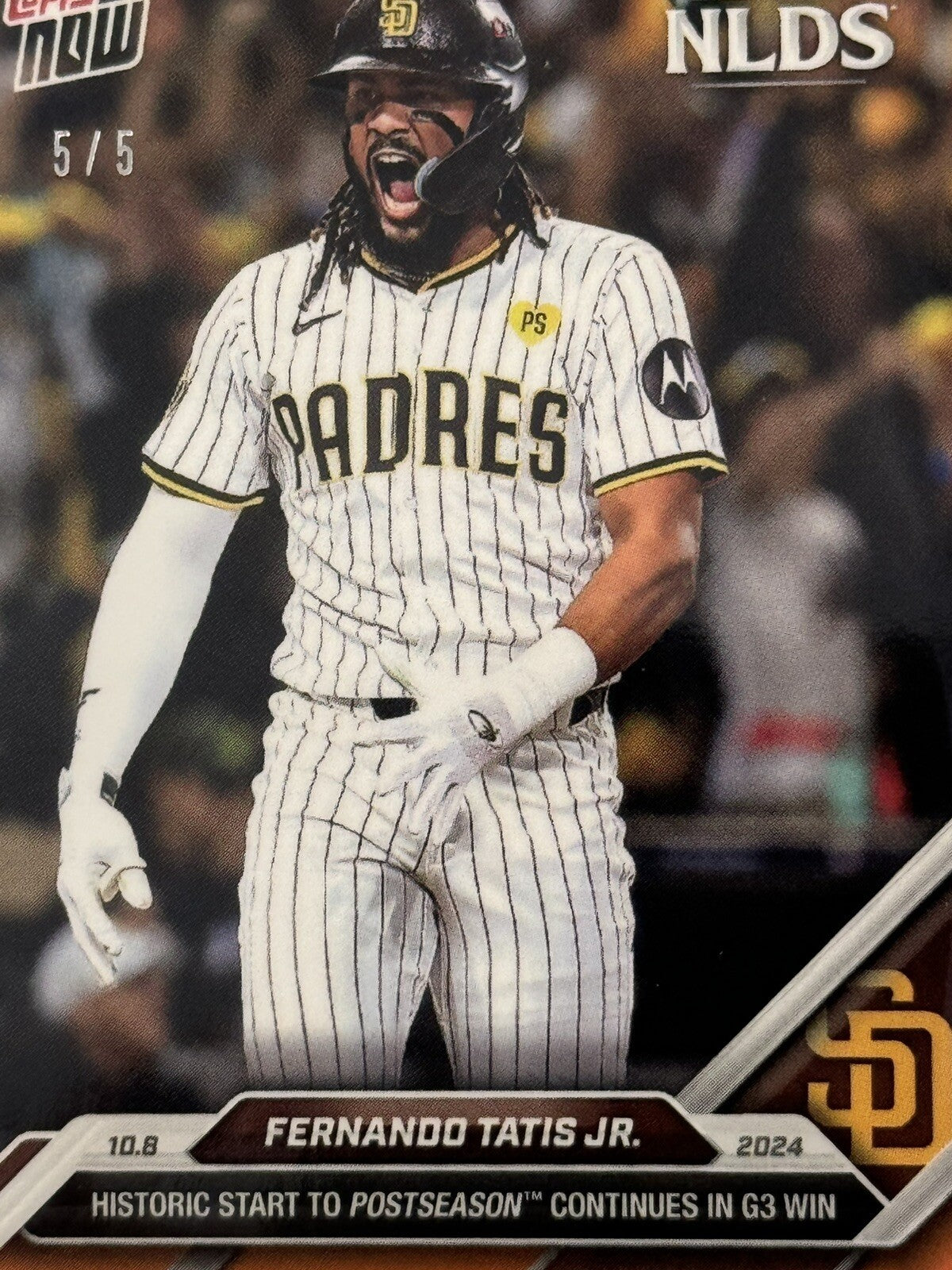 5/5! Fernando Tatis Jr. Historic Postseason start - 2024 MLB Topps NOW Card 815*