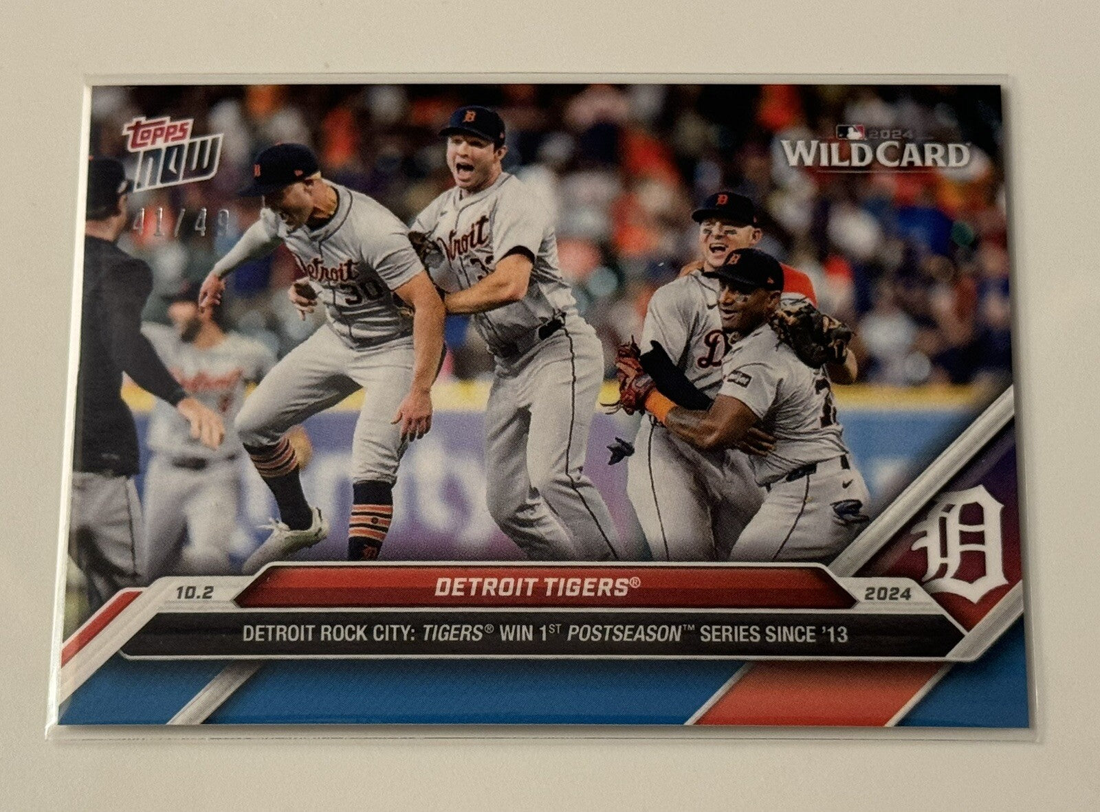 41/49 Detroit Tigers Team* 2024 MLB Topps NOW Baseball 791 - WILDCARD POSTSEASON