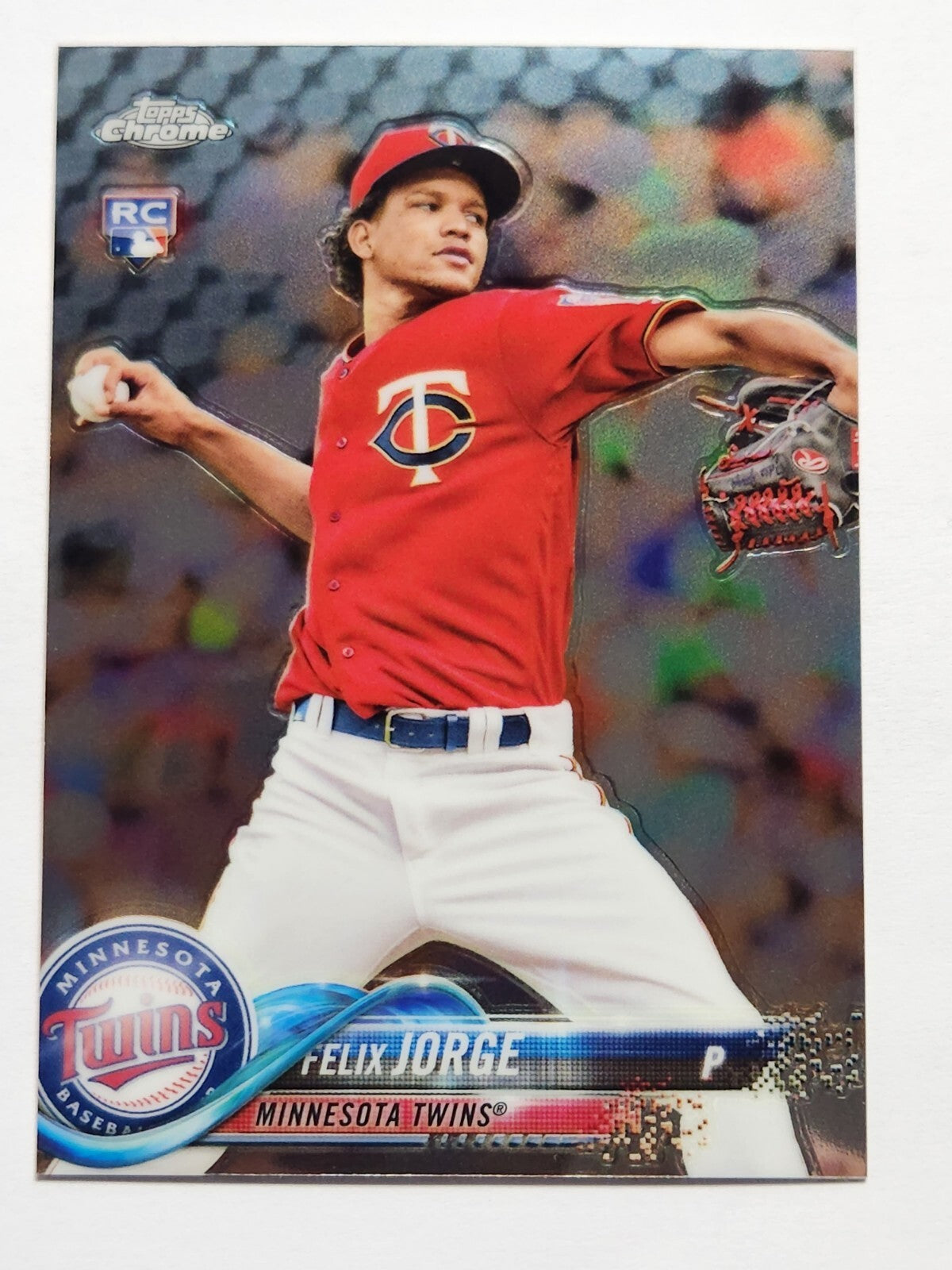 2018 Topps Chrome #127 Felix Jorge Twins RC Rookie Card MLB TWINS JUST PULLED!