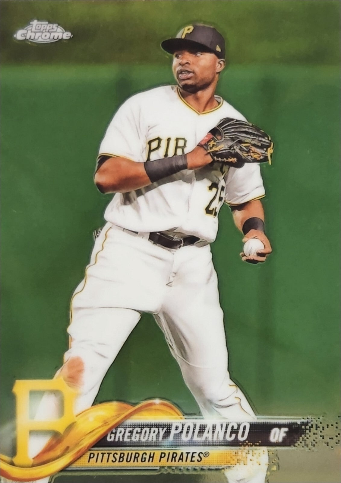 2018 Topps Chrome #28 Gregory Polanco Pittsburgh Pirates MLB JUST PULLED MINT!