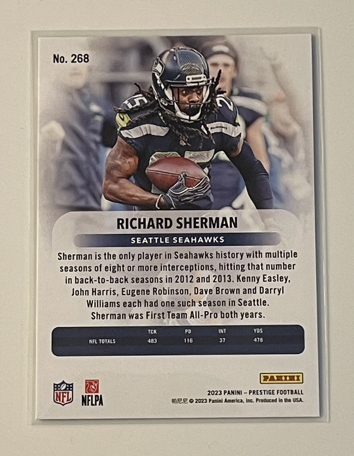 2023 Panini Prestige Base Xtra Points Hyper Richard Sherman - NFL Seahawks #268