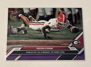 11/25* Trevor Etienne* 3 TDs Georgia Dogs - 2024 Bowman U Now Football 31 READY!