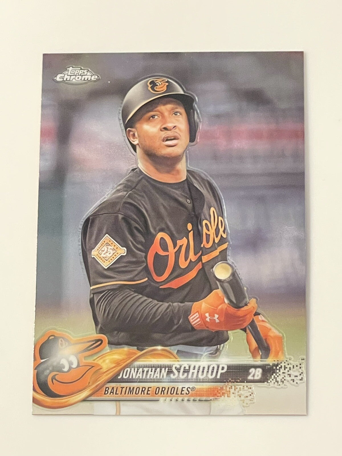 2018 Topps Chrome Jonathan Schoop Cleveland Guardians/Indians #98 JUST PULLED