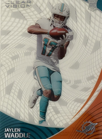 2021 Chronicles Clear Vision Jaylen Waddle RC CVR6 SP NFL Miami Dolphins Rookie
