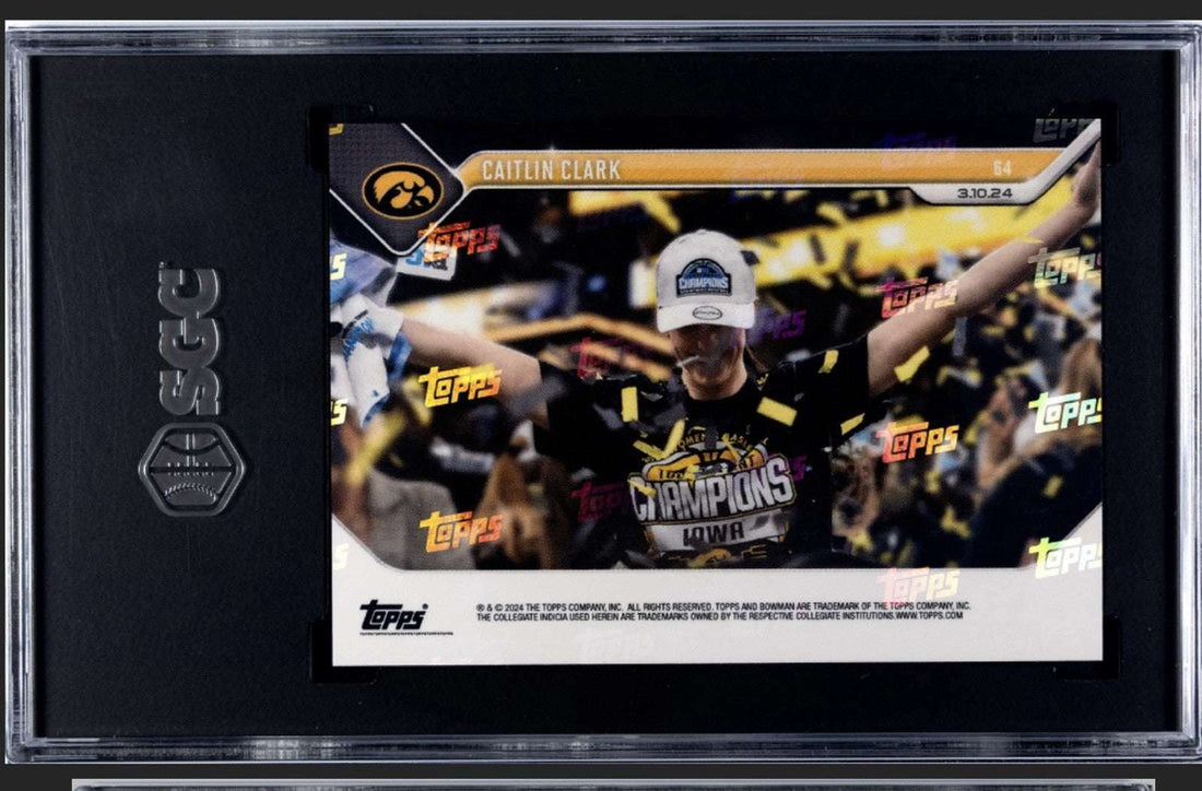 2023 Topps Bowman U Now Caitlin Clark Rookie basketball card graded SGC 10 in protective case