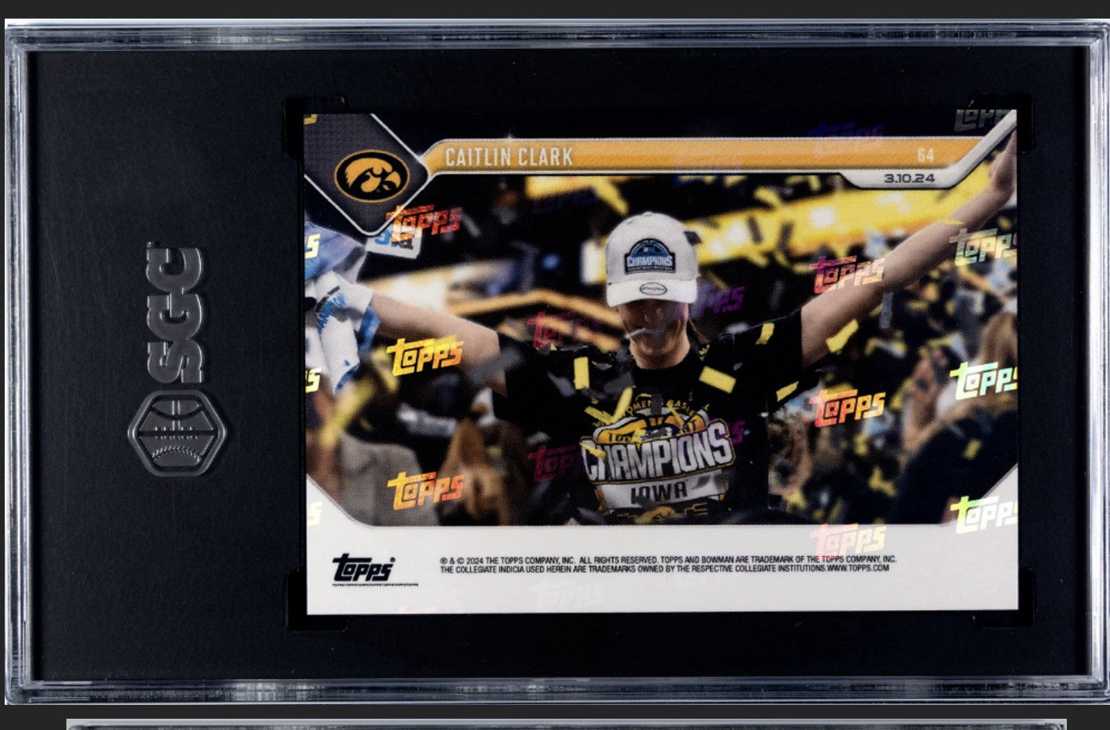 LIMITED 2023 Topps Bowman U Now Caitlin Clark Rookie* Basketball Card #64 SGC 10