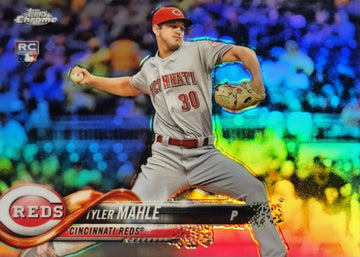 2018 Topps Chrome Tyler Mahle RC Rookie Refractor #12 Reds MLB JUST PULLED!