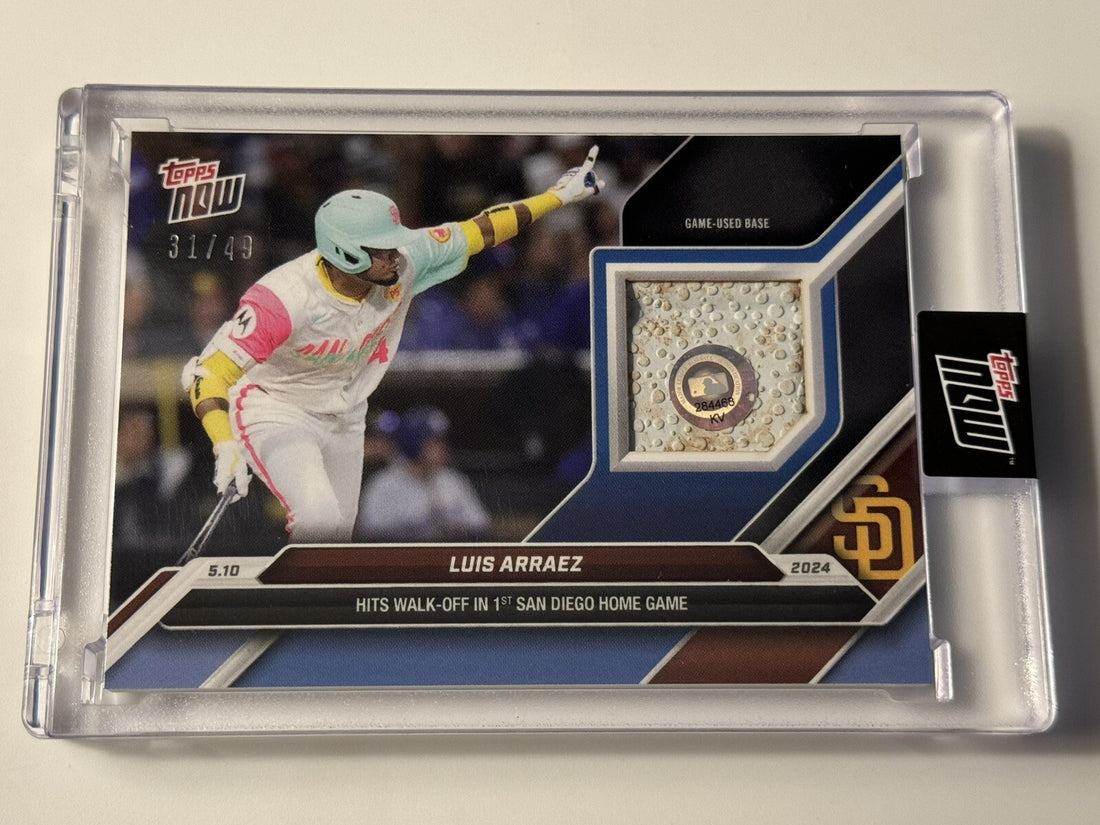 31/49* Luis Arraez 2024 MLB TOPPS NOW #177A Game-Used Base Relic - MLB SD Padres