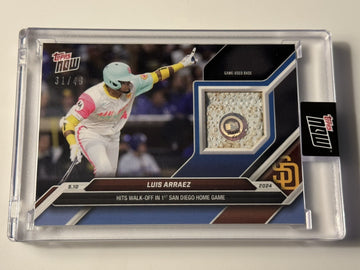 31/49* Luis Arraez 2024 MLB TOPPS NOW #177A Game-Used Base Relic - MLB SD Padres