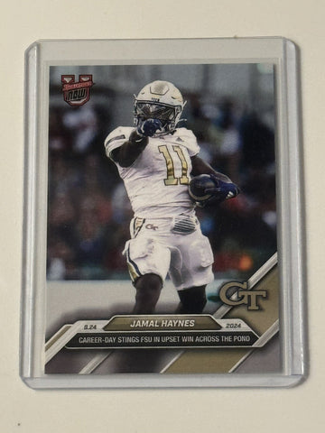 Jamal Haynes* - 2024 Bowman U Now Football Card 1 - NCAA Georgia Tech Beats FSU