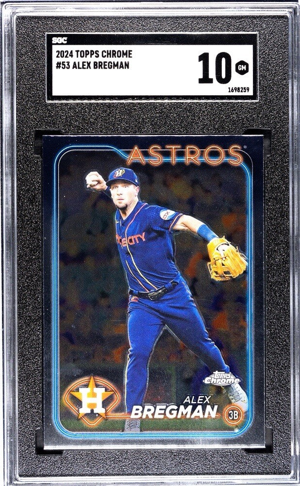 2024 Topps Chrome - Alex Bregman - MLB Houston Astros Baseball Card #53 - SGC 10